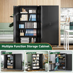 letaya metal garage storage cabinets with wheels,steel tool, view 9