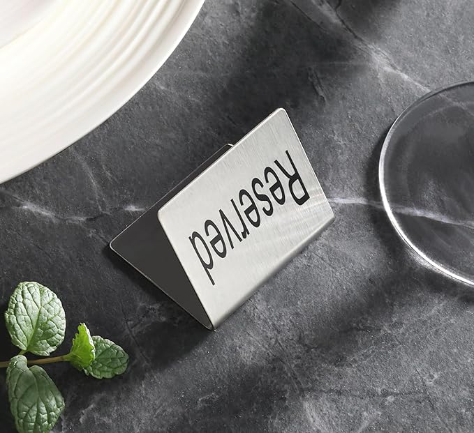 New Star Foodservice Stainless Steel Table Tent Sign - Image 5