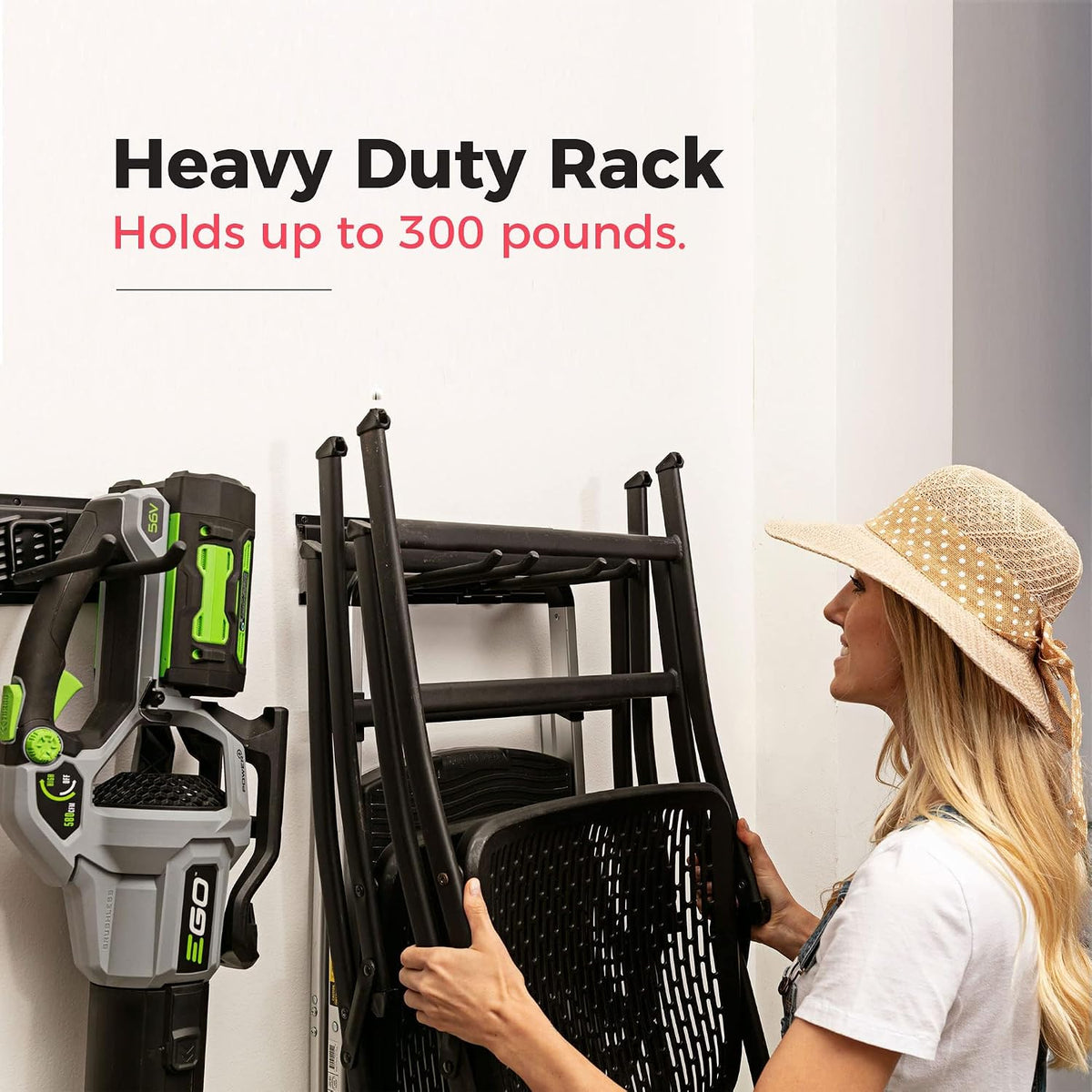 tidyme garage tool organizer wall mount, 48", 3, close-up detail