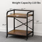 Vokumba 2 Tier Under Desk Printer Stand, Large Printer Table - Image 4