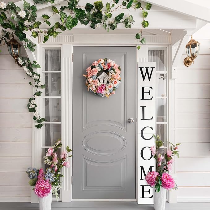 Tall White Welcome Sign - 6ft Rustic Farmhouse Decor - Image 5