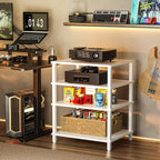 LELELINKY 4-Tier AV Media Player Stand Set of 2, Wooden TV Stand, Game Console - Image 8