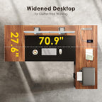 AODK 71 Inch Executive Desk, L Shaped Desk - Image 6