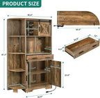 yitahome 67" farmhouse pantry with power outlet & shown in use