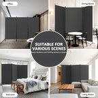 3 panel room divider 6 ft folding screen showing dimensions