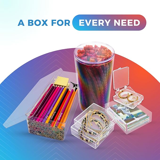Set of 25 Acrylic Boxes with Lids, Made in USA, Display Cases - Image 8