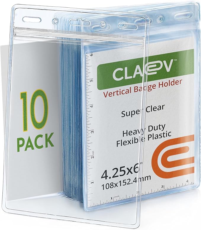 Claev Vertical 4x6 Passport & Card Holders, 10 Pack), Conferences, Conventions by Claev
