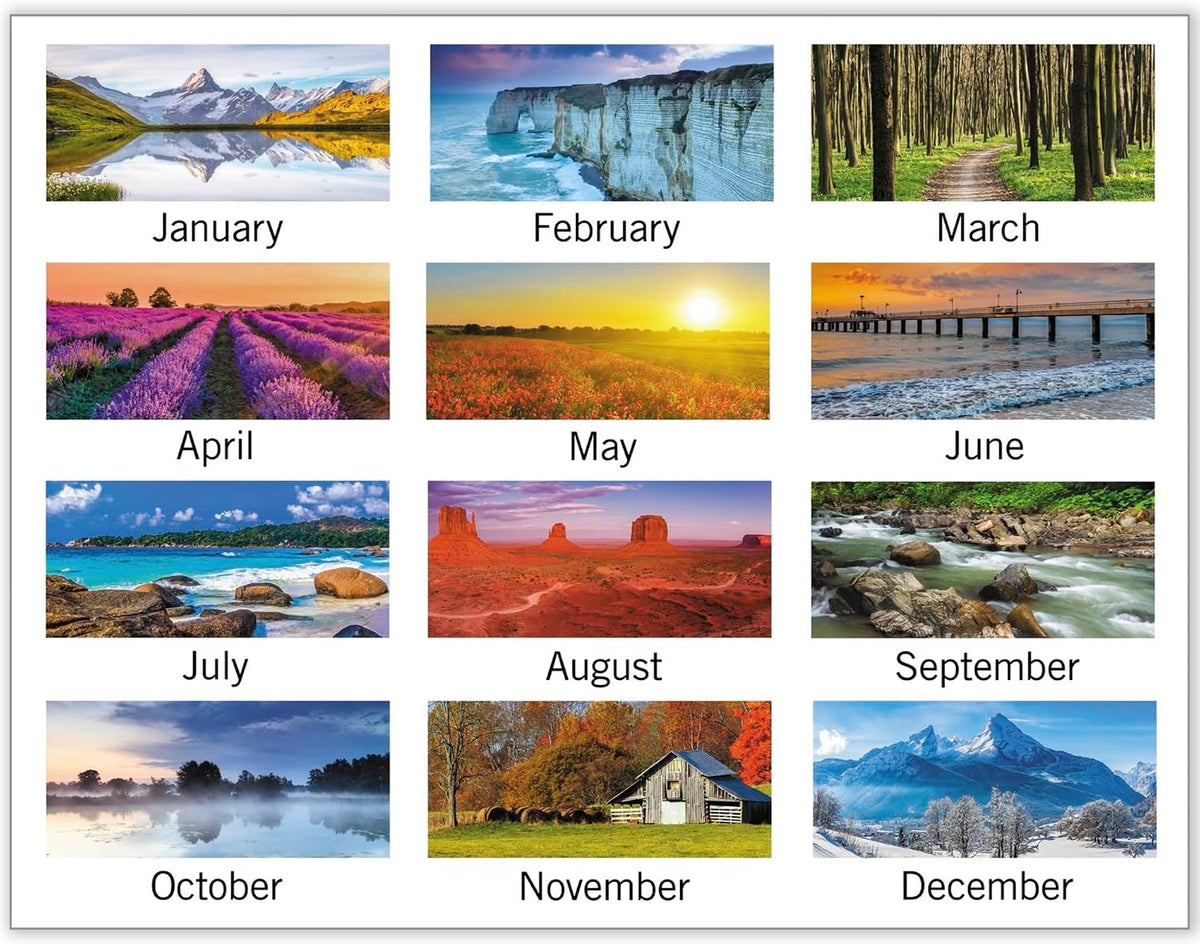 2025 AT-A-GLANCE® Panoramic Landscape Monthly Desk Pad, 21-3/4" x 17&quo...