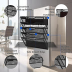 LQPAFZ 5-Tier Magnetic File Holder, No Drilling Installation File Cabinet - Image 4