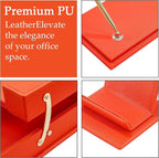 RitPin Luxury Executive Leather Desk Organizer Set – 11-Piece Office Desk - Image 4