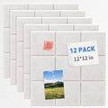 Smarpau Cork Board 48"X36", 12 Pack Nine-Grid Felt Bulletin Boards, Small Pin by Smarpau
