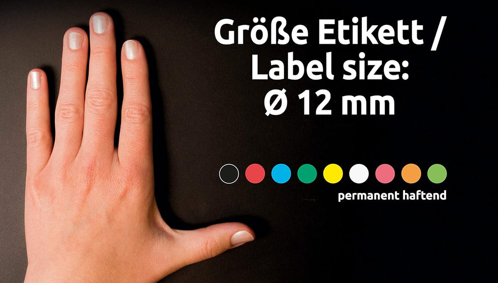 Avery Zweckform 3088 Ccding dots (270 Pieces, Diameter: 12 mm),5 Sheets, Assorted Colours
