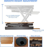 Rocelco 32" Height Adjustable Standing Desk Converter BUNDLE - Image 2