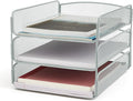 Safco Onyx Desktop Organizer, 3-Tier Paper Tray, Durable Steel Mesh Construction by SafcoProducts