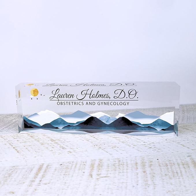 Personalized Acrylic Desk Plaque, Customizable Acrylic Name Plate Block - Image 3