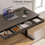 ONBRILL Standing Desk with Drawers, 55 x 23 Inch Electric Height Adjustable - Image 4