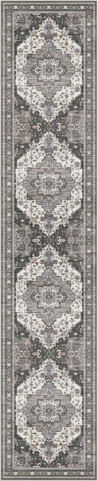 GENIMO 2X10 Hallway Runner Rug, Machine Washable Non Slip Vintage Floral - Image 7