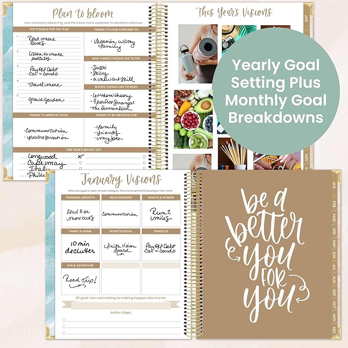 bloom daily planners 2026 Hardcover Calendar Year Goal & Vision Planner - Image 4