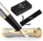 Wordsworth & Black Fountain Pen Set, 18K Gilded Medium Nib, Includes 24 Pack by WordsworthBlack