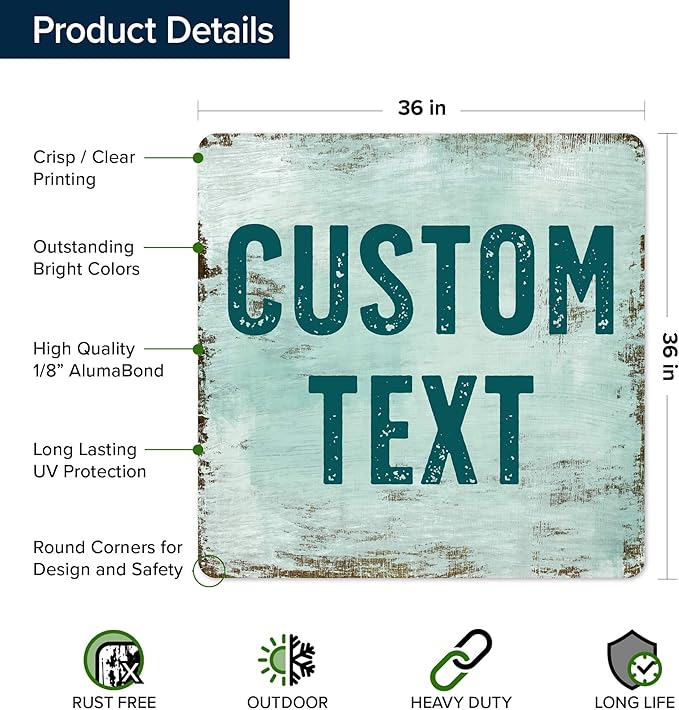 Custom Sign, Custom Street Sign, 11 Font Colors, 13 Font Styles, 4 Hole Options - Image 6