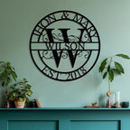 Personalized Metal Name Signs, Split Letter Monogram Wall Decor, Custom Last - Image 7