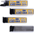 June Gold 640 Pieces, 0.5 mm HB #2 Lead Refills, 160 Pieces Per Dispenser by JuneGold