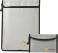 2 Pcs Fireproof Waterproof Document Bag – Fire & Waterproof Money Pouchfor by Unknown