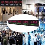 Digital World Time Zones Clock for 6 Cities, Adjustable Brightness LED Display - Image 9