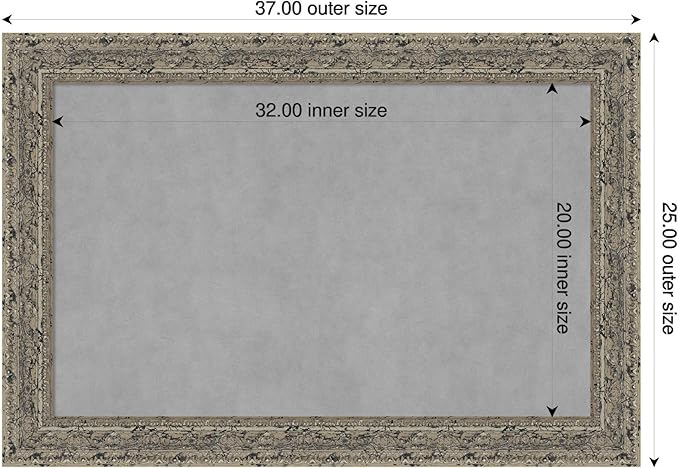 Amanti Art Silver Framed Magnetic Board 25x37 Large Vision Board - Image 2
