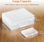 Lifewit 4x6 Photo Storage Box, Plastic Craft Storage Box - Image 3
