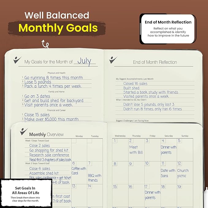 Undated Daily Planner to Achieve Your Goals 2025-2026 - Image 4