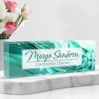 Personalized Name Plate for Desk Custom Acrylic Desk Name Plate Custom Employee by AZUFEMOS