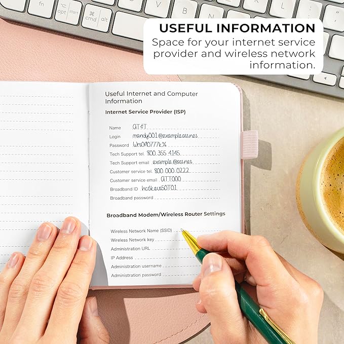 Clever Fox Password Book with alphabetical tabs. Internet Address Organizer - Image 5