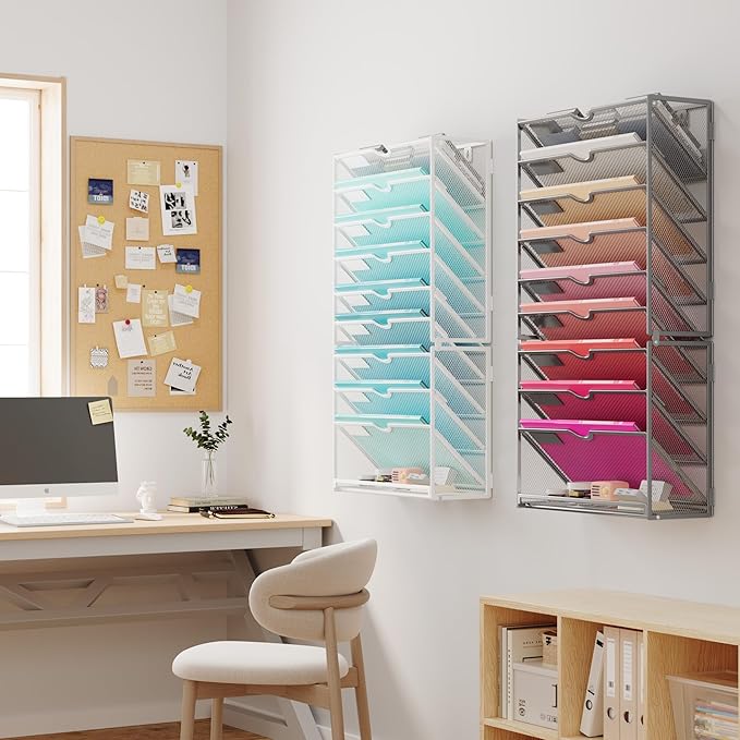 Lavatino 10-Tier Hanging Wall File Folders Organizer - Image 6