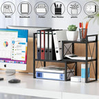 Yelinkws Desktop Shelf Organizer, Small Bookshelf - Image 3