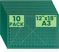 CLOYAN Cutting Mat 12"x18", 10 Pack Double-Sided 5-Ply Self Healing Sewing by CLOYAN