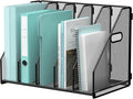 Gawerk Desktop File Magazine Folder Holder 5 Vertical Compartments, Desk by Gawerk