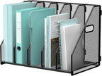 Gawerk Desktop File Magazine Folder Holder 5 Vertical Compartments, Desk by Gawerk