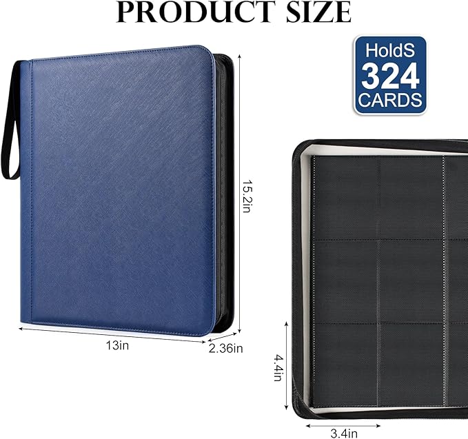 GEAoffice Top Loader Binder Holds 324 Cards, Side Loading 9 Pocket Card Binder - Image 4