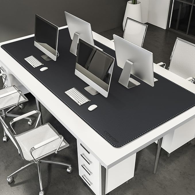 CENNBIE Leather Desk Mat Protector, XXL 74.8" x 31.4" Extra Large Leather - Image 5
