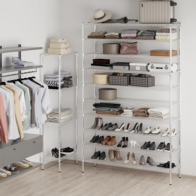 Regal Altair 18" Deep x 60" Wide x 96" Height Wire Shelving Kit | 10-Tier | NSF - Image 4