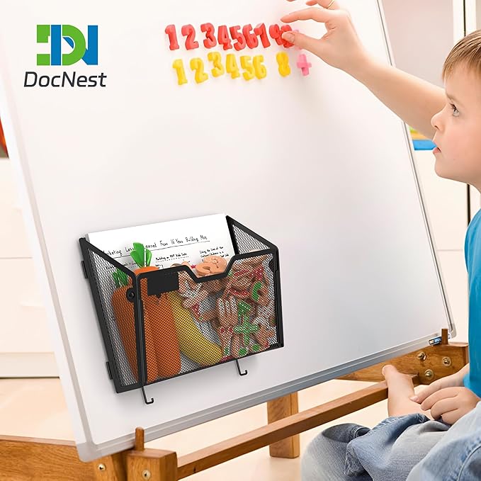 Docnest 3 Pack Magnetic Wall Mounted File Holders, Mesh Letter Organizer - Image 7