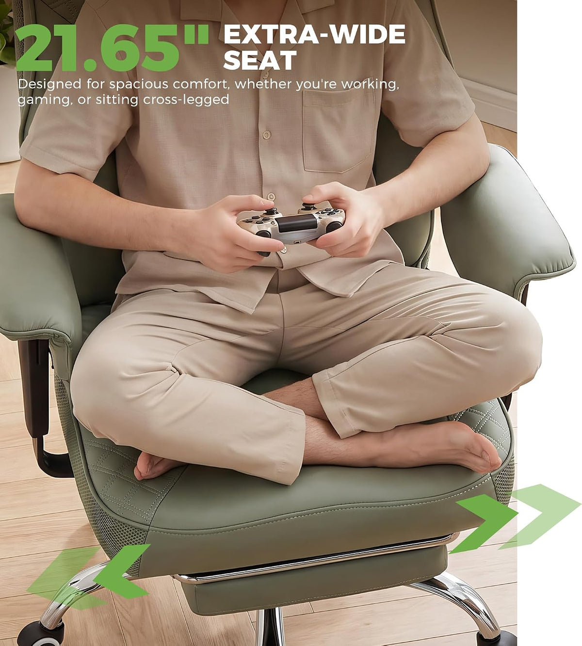 GTPLAYER Big and Tall Office Chair Computer Gaming Chair with Footrest