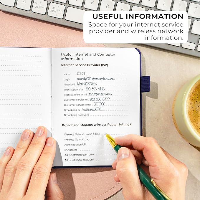 Clever Fox Password Book with alphabetical tabs. Internet Address Organizer - Image 5
