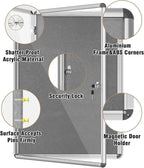 Mifuro 38"x28" Enclosed Bulletin Board, Lockable Weather-Resistant Aluminum - Image 3