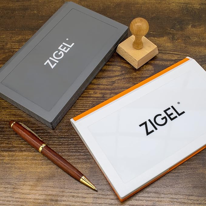 Plastic Case Stamp Pad Large Size, Dark Yellow Color - Image 5