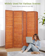 JOSTYLE 6ft Folding Privacy Screens 5-Panel Freestanding Room Dividers - Image 4