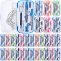 Zonon 24 Sets Math Geometry Kit Student 10 Pcs Shatterproof Storage Box