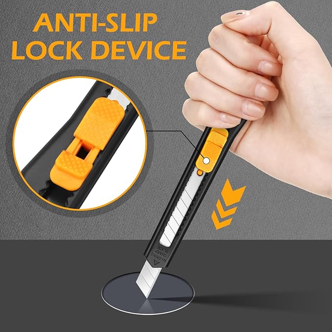 Lanties 300 Pcs Box Cutters Retractable Utility Knife Office Supplies 9mm Wide - Image 3