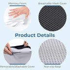 5 STARS UNITED Seat Cushion for Tailbone Pain Relief – Memory Foam Cushion for - Image 6